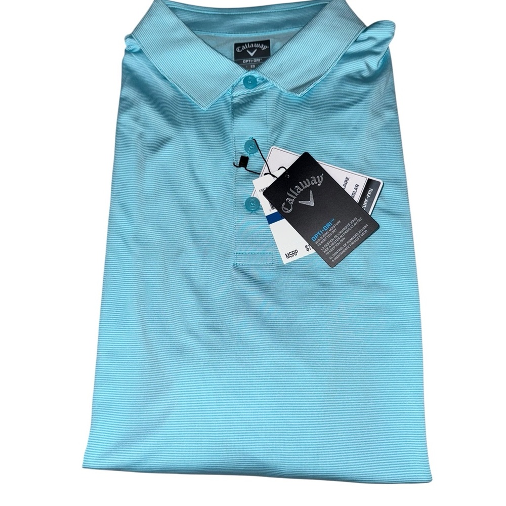 NWT Callaway Men's Aqua Polo Golf Shirt Size XL - Picture 1 of 10